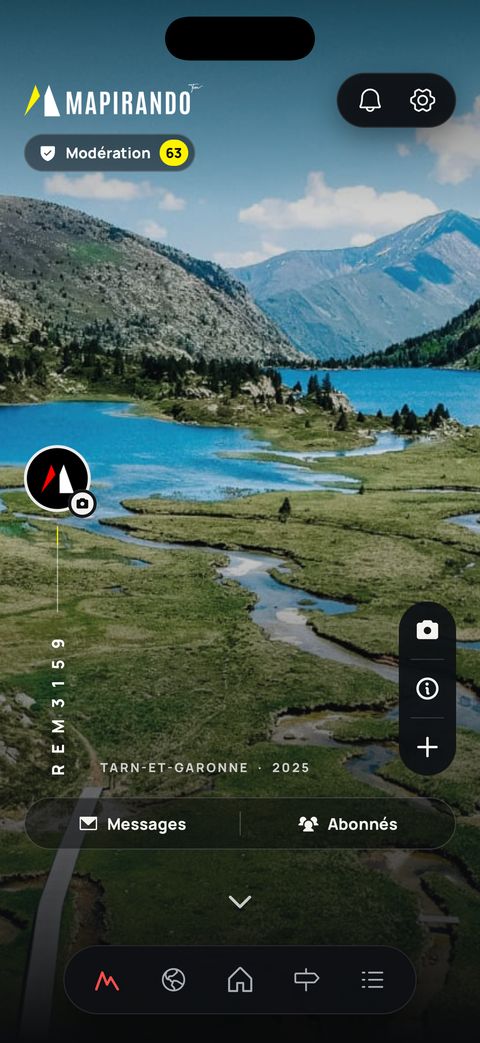 Le profil d'un membre : sa couverture en plein écran, son pseudo, ses messages et ses abonnés